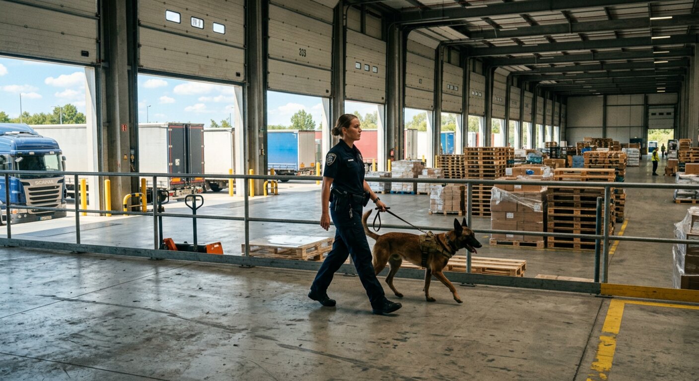 K9 handler with working dog