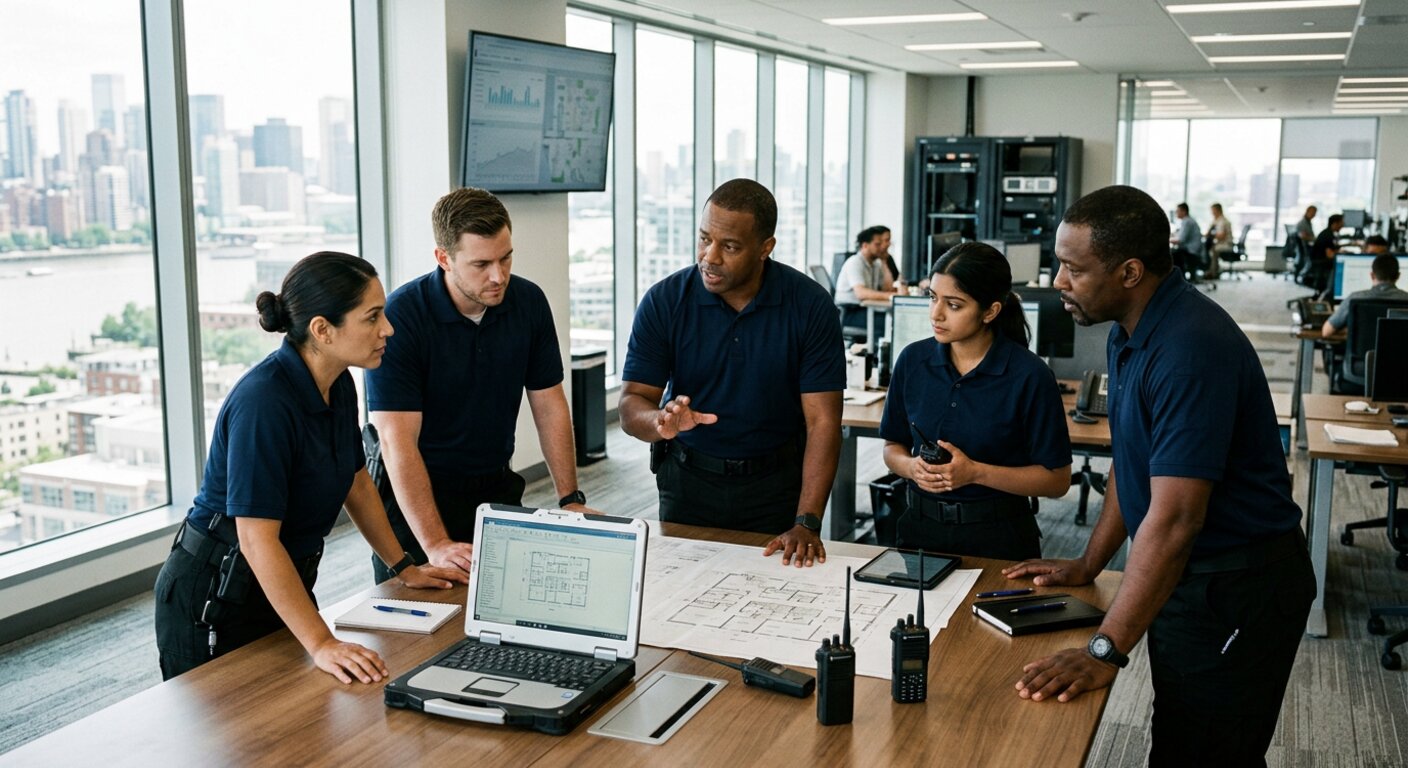 Jan-Lee team in a briefing